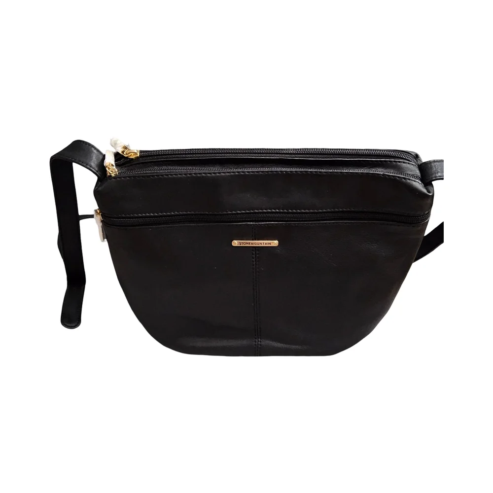 New Stone Mountain Hampton Multi Compartment black Hobo Bag